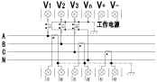 威勝三相四線電度表DTSD342-1C接線圖