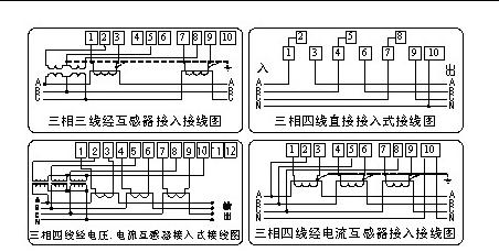 威勝DTS(X)343/DSS(X)333-3有無(wú)功組合電能表接線圖