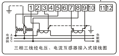 DSSY331-MD3經電壓、電流互感器接入式接線圖