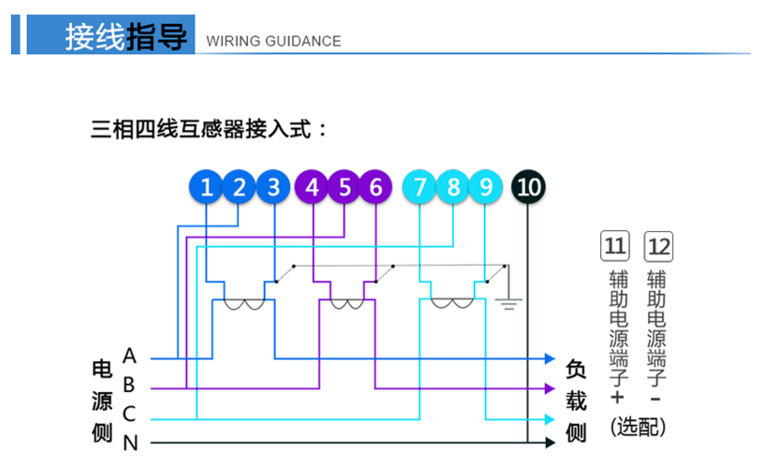 江蘇林洋DTZY71-Z三相四線遠(yuǎn)程費(fèi)控智能電能表加互感器怎么接線？